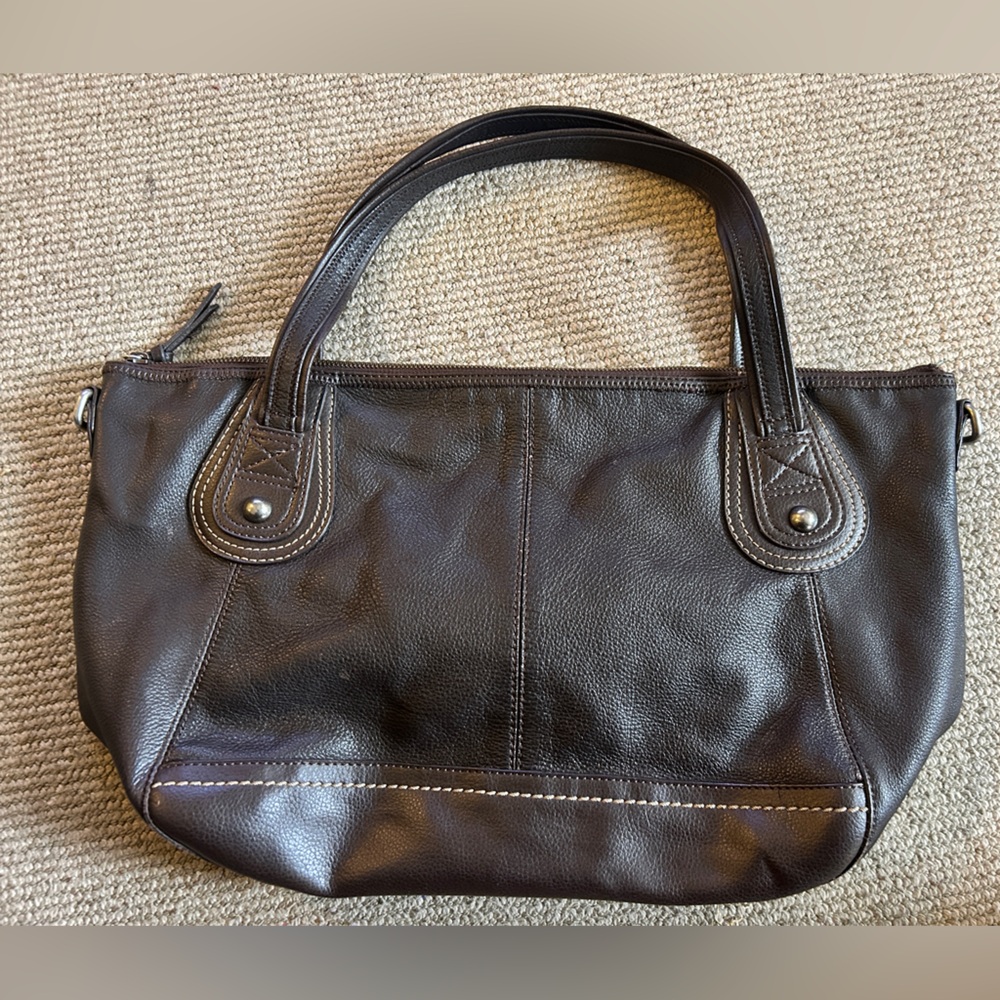 Elegant Brown Leather Tote Bag